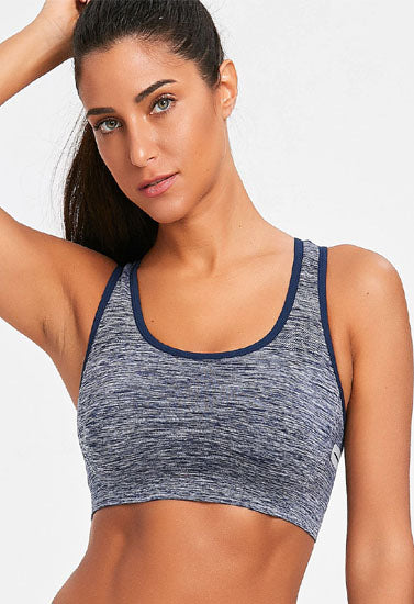 Target Collection Blue Faux Space-Dye Sports Bra, NikkiandNaomi