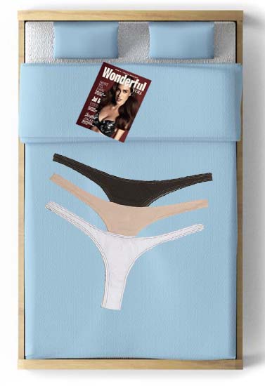 Women Smooth Cotton Thong Panties Pack Of 3, NikkiandNaomi