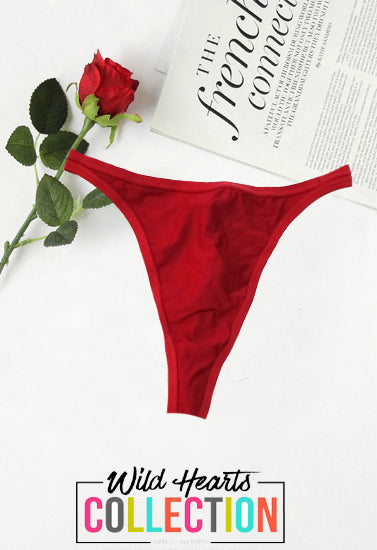 Triumph Maroon Fitted Hi-Waist Thong, NikkiandNaomi