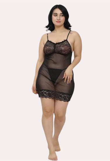 Sheer Babydoll Slip Dress for Women, NikkiandNaomi
