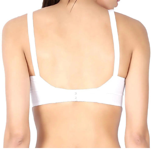 White Pure Cotton Bra For Hot And Humid Weather, NikkiandNaomi