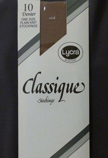 Women 10 denier one size plain knit stockings, NikkiandNaomi