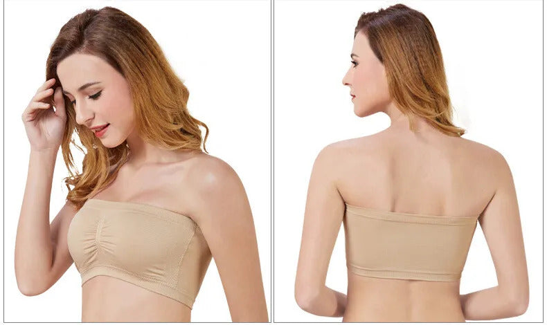 Seamless Padded Tube Top Bras (pack of 2), NikkiandNaomi