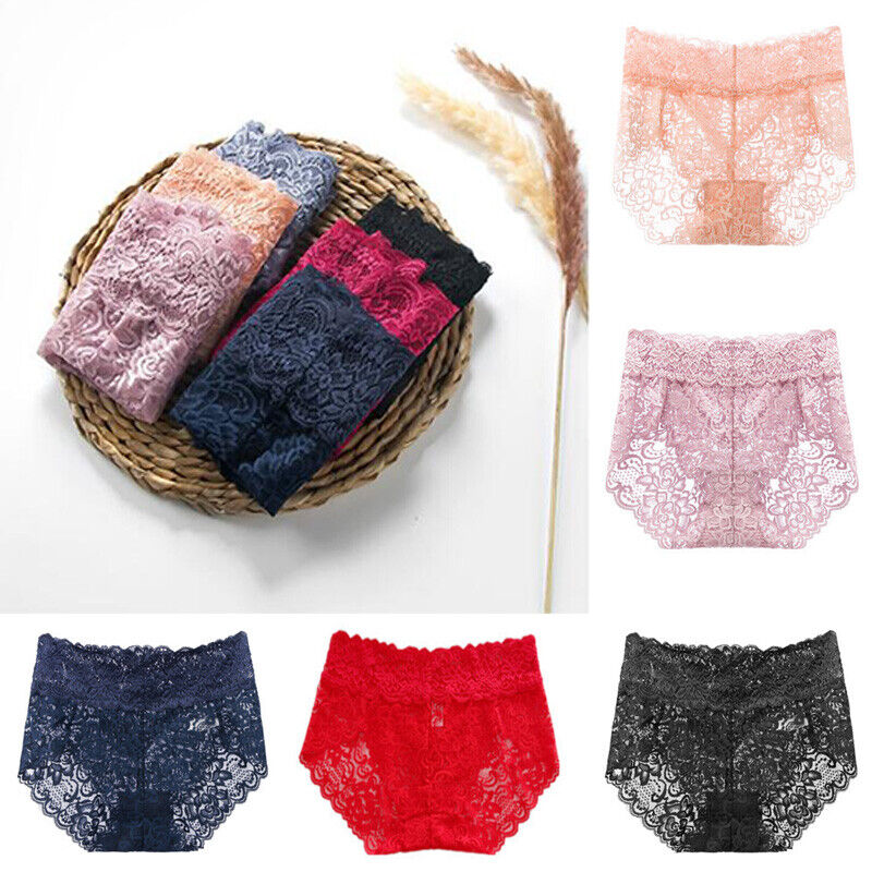 Sexy Lace High Waist Underwear (Pack of 5), NikkiandNaomi