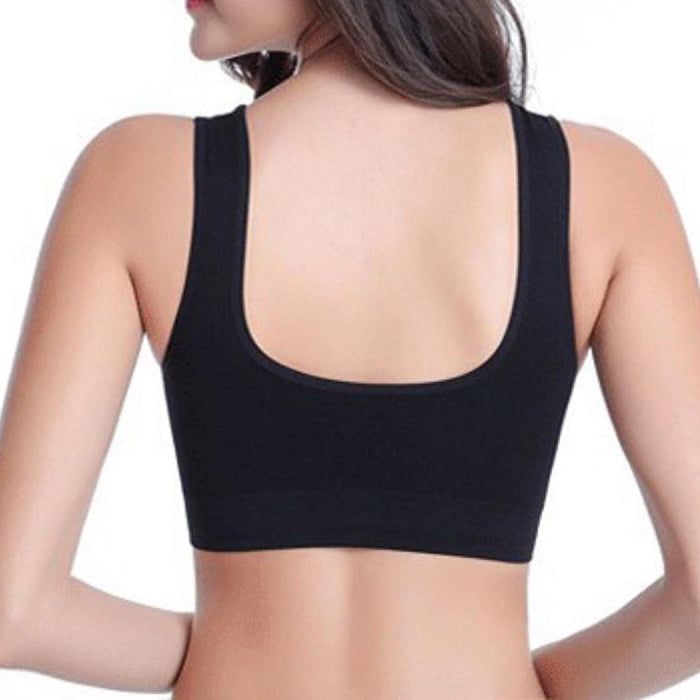 Women Black Non padded Sports Bra, NikkiandNaomi