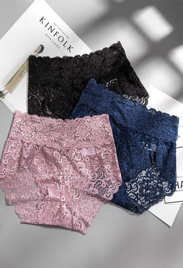 Women's Beautiful Lace Panties (Pack of 3), NikkiandNaomi