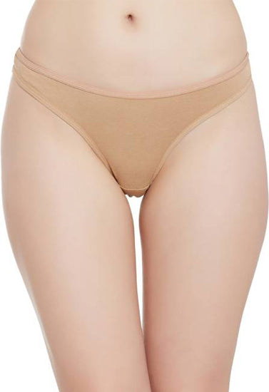 Sensual Nude Cotton Thong Panty, NikkiandNaomi