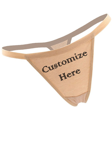 Customize Design Cotton Seamless String Thong, NikkiandNaomi