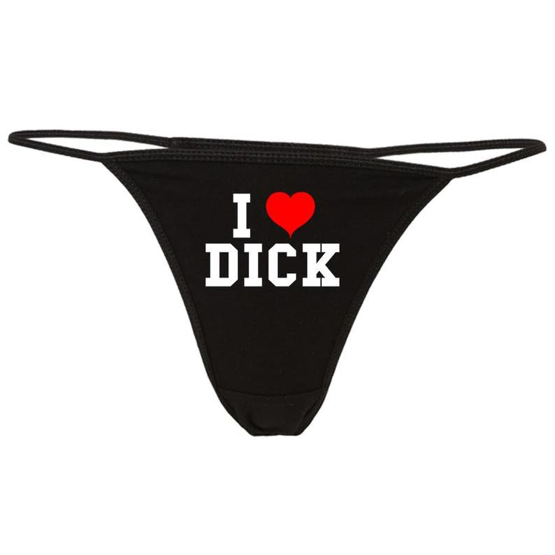I Love Dick Printed G String Thong, NikkiandNaomi