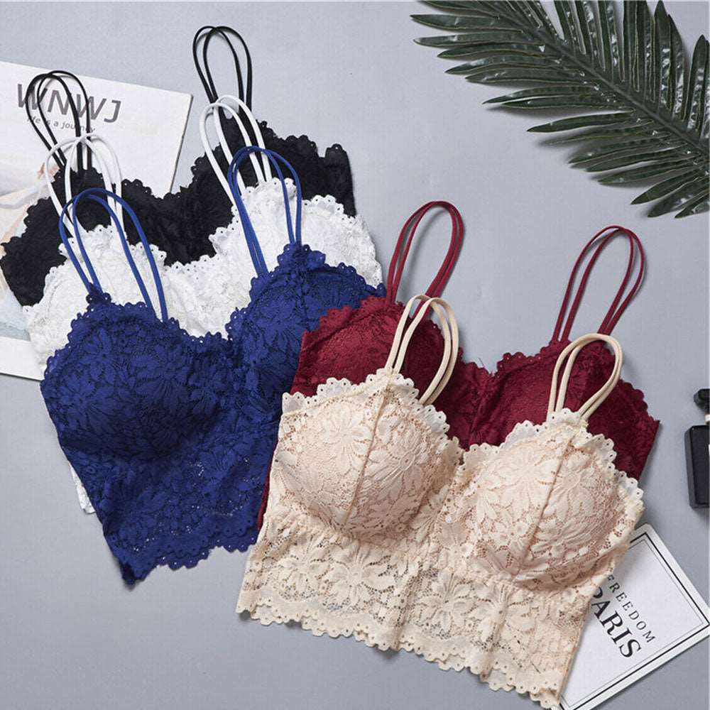 Cute Stretch Lace Bralette Bra Top (Pack of 2), NikkiandNaomi