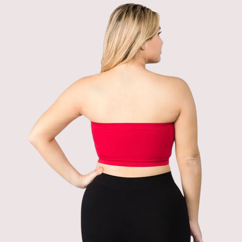 Red Hot Tube Bandeau Bra Top for Women, NikkiandNaomi