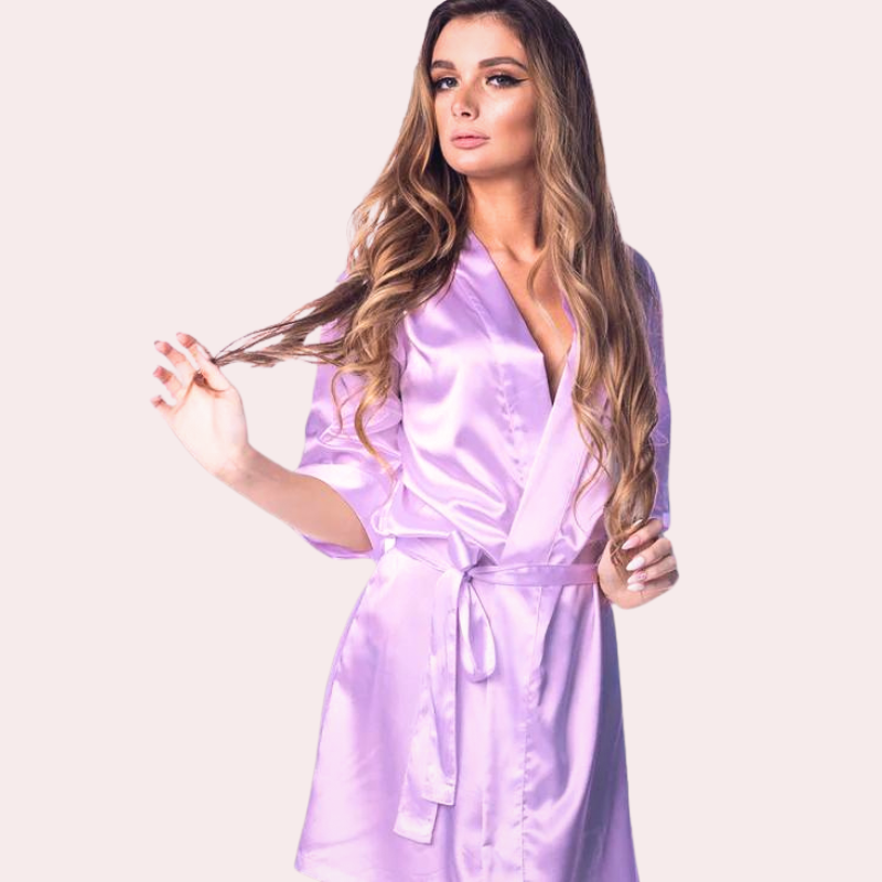 Silken Charm, Wrapped in Women&#39;s Seduction Robe, NikkiandNaomi