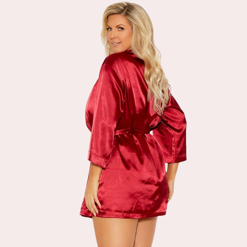 Exquisite Silk Robe for Women's Sensual Nights, NikkiandNaomi