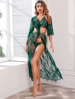 Stylish Sheer Net Top and Skirt Set, NikkiandNaomi