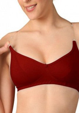 Daily wear maroon comfort bra ((pack of 2), NikkiandNaomi