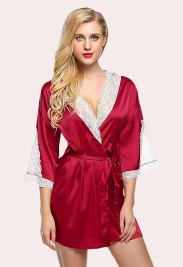 Women's Solid Finish Robe for Hot Nights, NikkiandNaomi