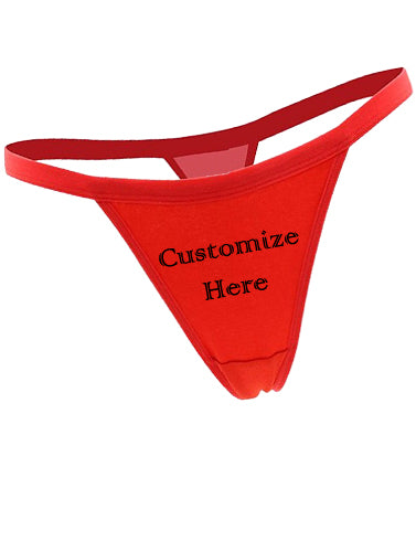 Custom Design Sexy Red Comfy Cotton String Thong, NikkiandNaomi